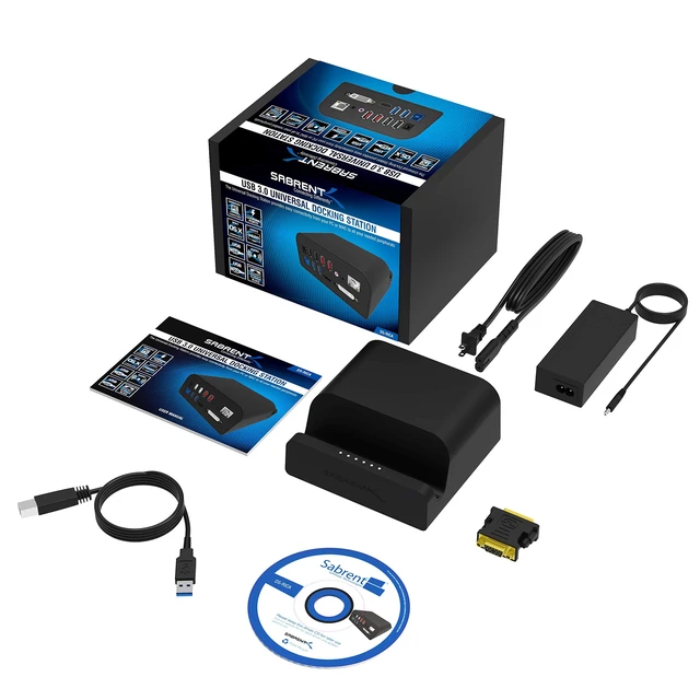 Alt view image 7 of 7 - USB 3.0 Universal Docking Station with Stand (DS-RICA) For tablets and laptops; built-in stand; supports Windows & Mac; USB 3.0