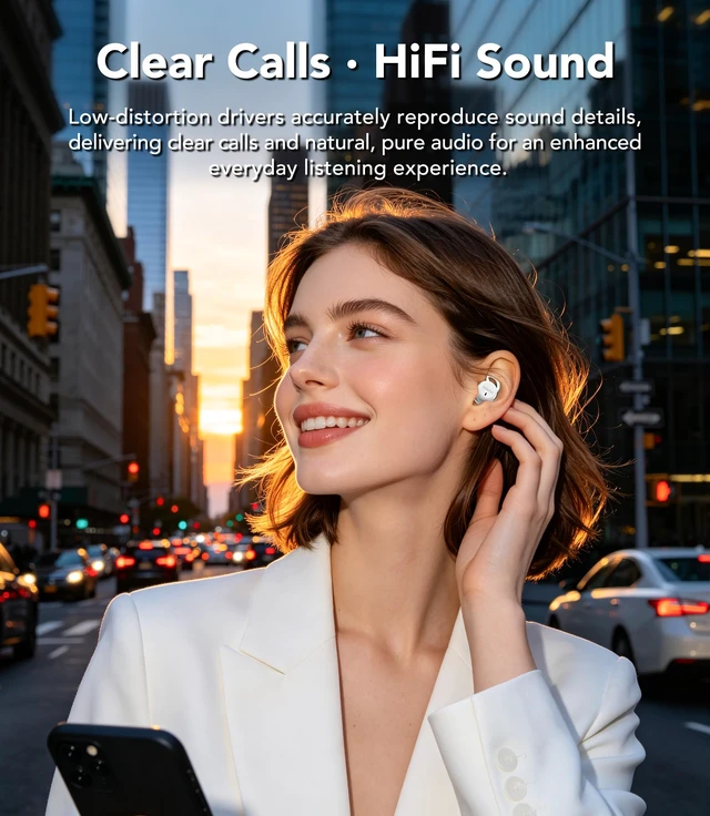 Alt view image 4 of 7 - MS217 Sleep Earbuds, Mini in-Ear Design for Side Sleepers, Real-Time AI Translation, 165 Languages & 8 Translation Mode, Clear Calls and Music, Bluetooth 6.0, Ideal for Sleep/Work.Off White