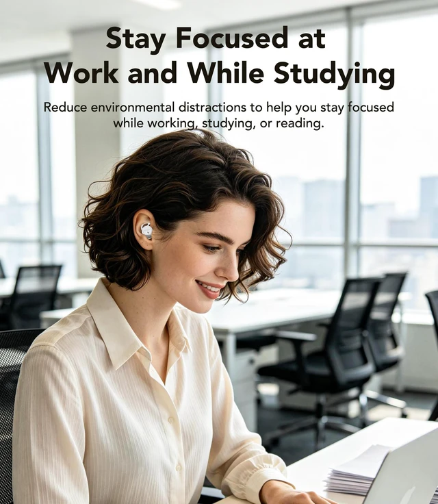 Alt view image 5 of 7 - MS217 Sleep Earbuds, Mini in-Ear Design for Side Sleepers, Real-Time AI Translation, 165 Languages & 8 Translation Mode, Clear Calls and Music, Bluetooth 6.0, Ideal for Sleep/Work.Off White