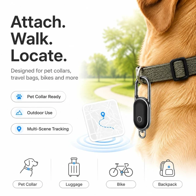 Alt view image 7 of 7 - GPS Tracker for Vehicles, Hidden Tracking Device for Vehicles, Car Tracker No Subscription Work with Find My (iOS Only), Vehicle Tracker GPS Locator is Suitable for for Kids, Dogs, Key, Luggage, Bag