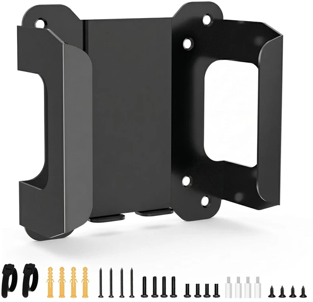 Main image of Metal Mount for HP Docking Station VESA Wall and Under Desk Mount for HP USB-C Dock G5 Adapter Mounting Bracket for HP Laptop Dock G5 Holder with Cable Ties Black, Easy Access to All Ports