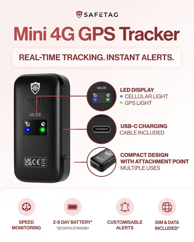 Alt view image 2 of 6 - Mini 4G Rechargeable Mini GPS Tracker for Cars, Trucks & More Real Time Tracking Instant Alerts Rechargeable Battery 27 Days Geofences & Route History SIM & Data Included