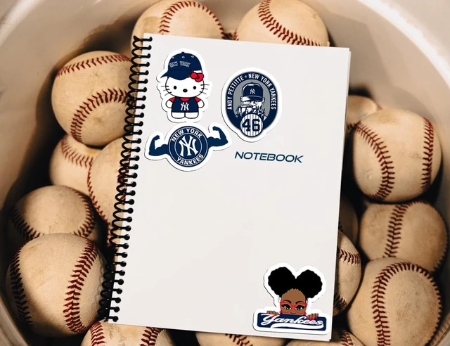 Alt view image 4 of 4 - 35 PCS of American Baseball Stickers for Water Bottle, Laptop, Bicycle, Computer, Motorcycle, Travel Case, Car Decal Decoration Sticker