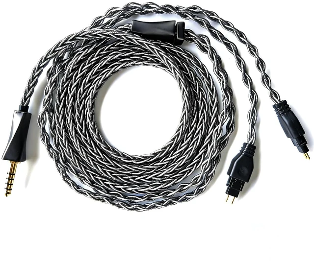 Main image of Monitor Headphone Cable,8N Monocrystalline Copper Silver Plated Over-Ear AUX Cord Compatible with Sennheiser HD650 HD600 HD580 HD660S HD6XX Headset for Musicians Audiophiles 4.4mm
