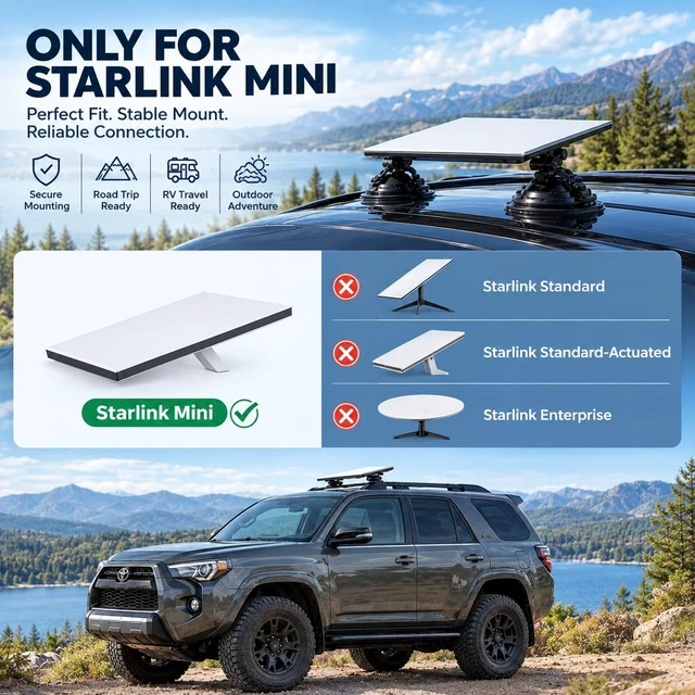 Alt view image 2 of 7 - Starlink Mini Suction Cup Mount Starlink Mini Car Mount for Car Windows & Sunroofs, Compatible with Starlink Mini Accessories, Stable Signal for RV, Boat & Travel, 1 Pack