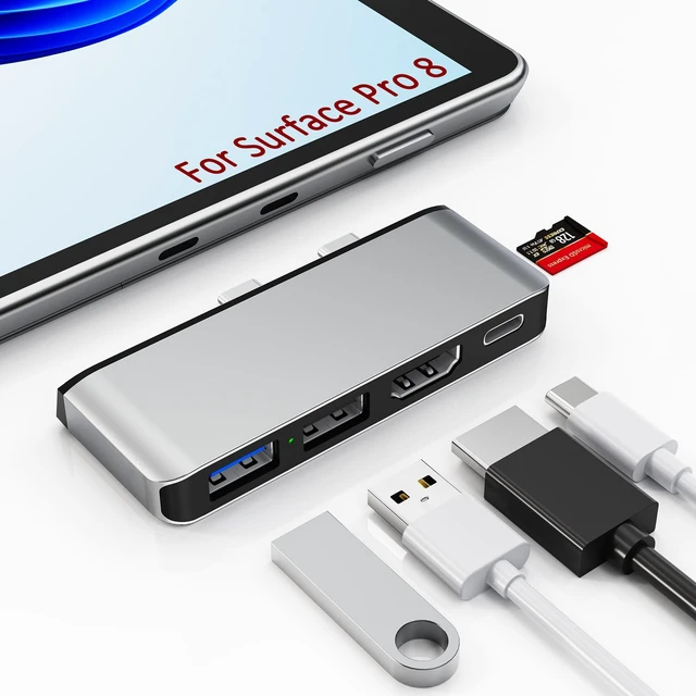 Main image of Surface Pro 8 Docking Station USB C Hub with Thunderbolt 4 (40Gbps Data+8K Display+100W PD), 4K HDMI, USB 3.0/2.0, TF Card Slot, Triple Display USB-C Adapter for Surface Pro8 Home Office