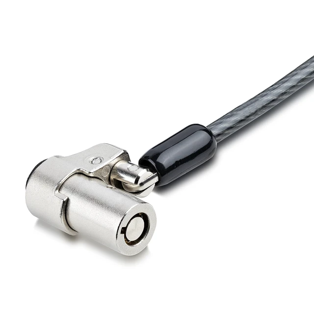 Alt view image 2 of 7 - StarTech Laptop Cable Lock, Compatible with Noble Wedge; 6.6ft, TAA (2m) Security Cable for Dell XPS/Latitude/2-in-1 Notebooks, Anti-Theft Keyed Lock, Steel Cable Lock For Laptop, NBLWK-LAPTOP-LOCK