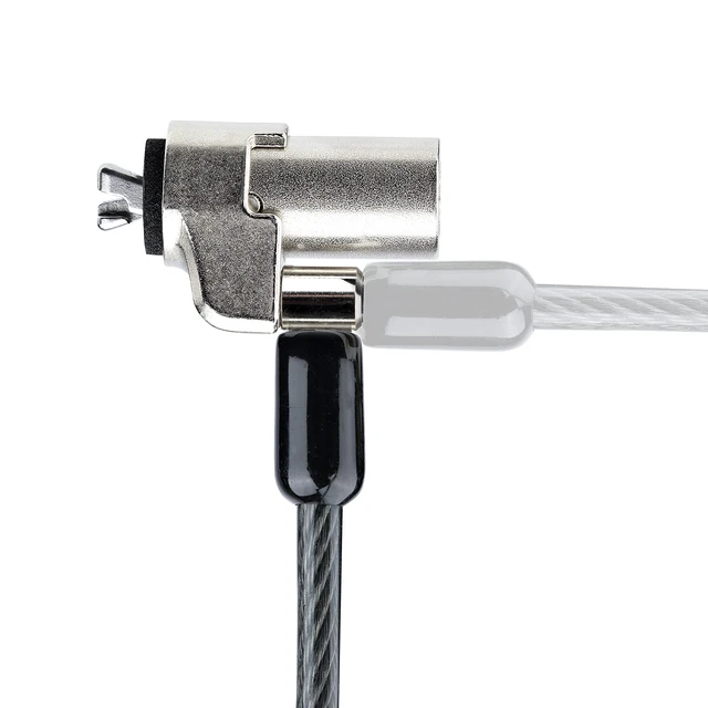 Alt view image 4 of 7 - StarTech Laptop Cable Lock, Compatible with Noble Wedge; 6.6ft, TAA (2m) Security Cable for Dell XPS/Latitude/2-in-1 Notebooks, Anti-Theft Keyed Lock, Steel Cable Lock For Laptop, NBLWK-LAPTOP-LOCK