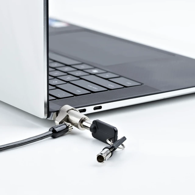 Alt view image 5 of 7 - StarTech Laptop Cable Lock, Compatible with Noble Wedge; 6.6ft, TAA (2m) Security Cable for Dell XPS/Latitude/2-in-1 Notebooks, Anti-Theft Keyed Lock, Steel Cable Lock For Laptop, NBLWK-LAPTOP-LOCK