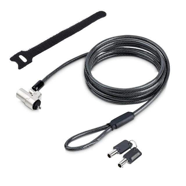 Alt view image 7 of 7 - StarTech Laptop Cable Lock, Compatible with Noble Wedge; 6.6ft, TAA (2m) Security Cable for Dell XPS/Latitude/2-in-1 Notebooks, Anti-Theft Keyed Lock, Steel Cable Lock For Laptop, NBLWK-LAPTOP-LOCK
