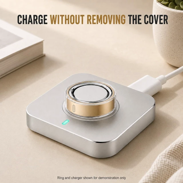Alt view image 5 of 7 - 5 Pack Clear TPU Cover Compatible with Oura Ring 5, 0.5mm Ultra-Thin, Size6 Helps reduce minor daily scuffs while showing your ring's original finish. Inner sensors stay open; charge with the cover on