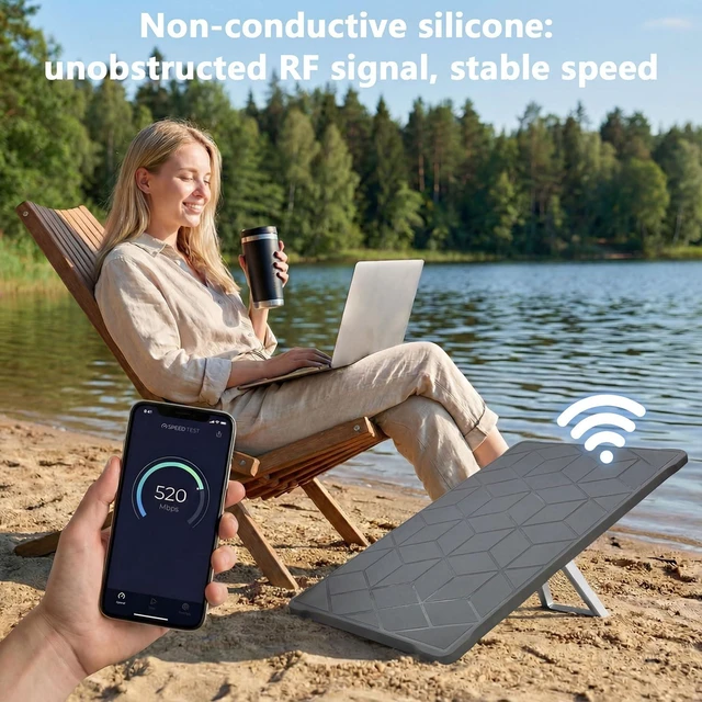 Alt view image 4 of 7 - Gen 3 Starlink Protective Cover Case, Compatible with Starlink Standard Gen 3 Dish, Outdoor Protection Cover for RV, Camping, Home Roof and Travel Setup, Gray