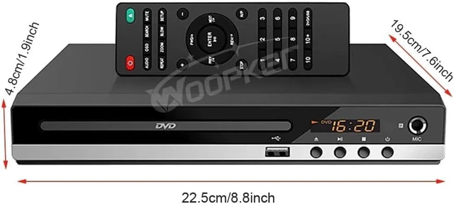 Alt view image 7 of 7 - Home DVD Player TV CD Player Compact DVD Player Supports NTSC/PAL System with RCA Stable Outputs/USB 128G Input, Contains Remote Control and RCA Cable(Without HDMI Cable)