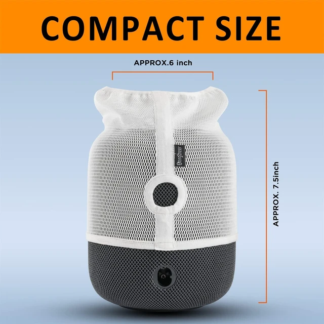 Alt view image 5 of 7 - Speaker Dust Cover for Homepod 2 Gen, Mesh Speaker Cloth with Charging Hole, High-Grade Nylon, White, Pack of 1