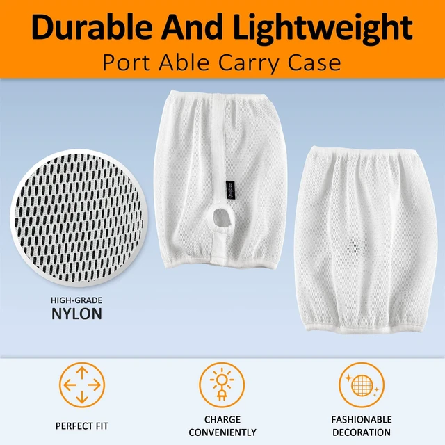 Alt view image 6 of 7 - Speaker Dust Cover for Homepod 2 Gen, Mesh Speaker Cloth with Charging Hole, High-Grade Nylon, White, Pack of 1
