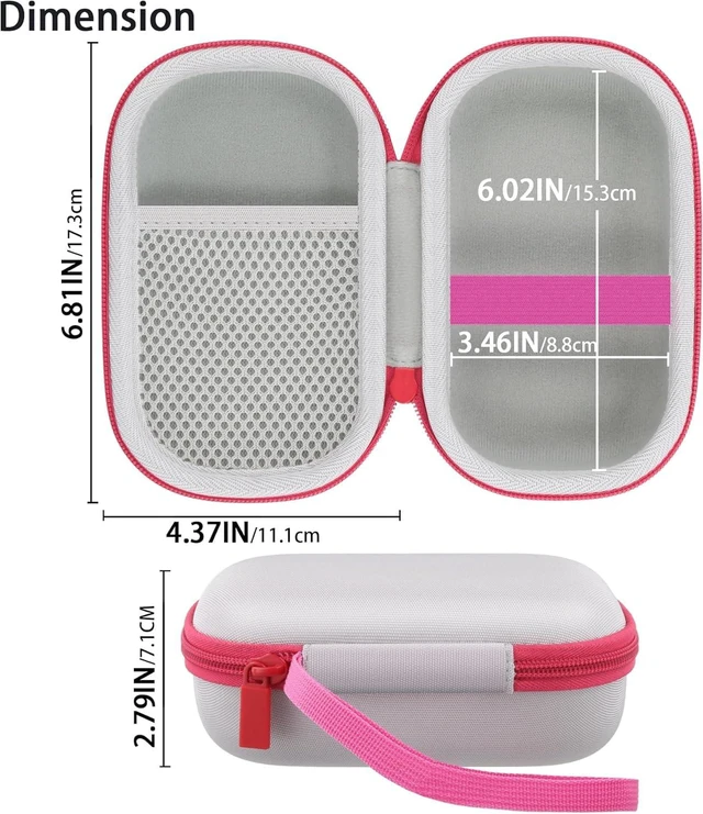 Alt view image 6 of 7 - for Anker Soundcore Select 4 Go Speaker Hard Case,White+Red Portable Travel Case Replacement, Cable Storage, Carrying Strap, Protective Hard Exterior