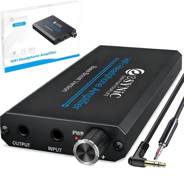 Main image of Portable Bass Boost Style Headphone Amplifier 16-300 3.5MM Audio Jack-Aluminum Alloy Case-Work with in-ear Headphone-12 Hours of Battery Life-for Phone/Laptop/Gaming Consoles/Car