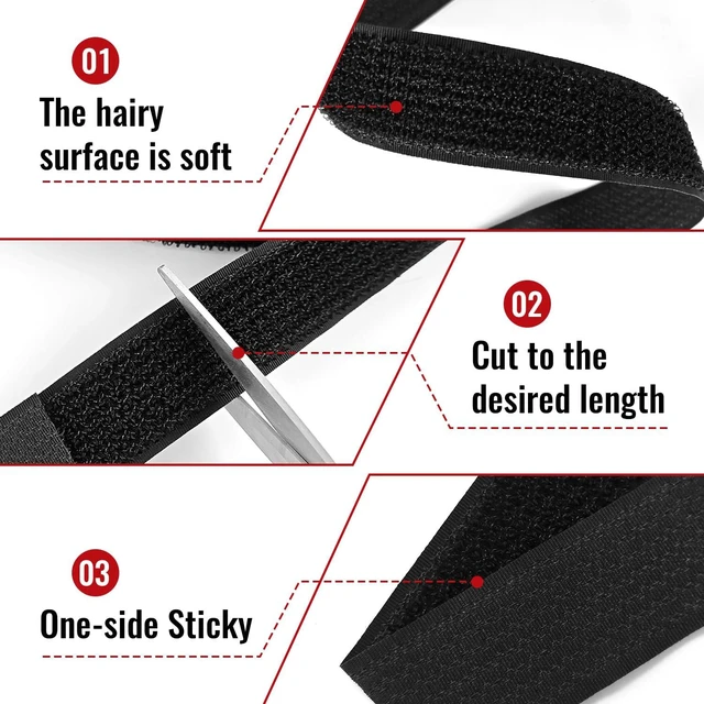 Alt view image 4 of 6 - 2" x32ft Hook and Loop Straps with Metal Buckles, Molle Cable Straps, Adjustable Fastening Cinch Strap, Reusable Nylon Securing Cord Ties, 2 inch Wide, Black with 20 Buckles