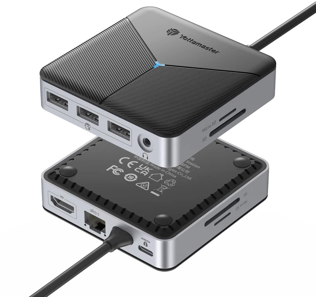 Main image of 10-in-1 USB C Docking Station for MacBook/iPad/Dell/Lenovo/HP Laptop Docking Station with with HDMI, VGA, 1 Gbps Ethernet Port, PD 100W, SD/TF, 3.5mm Audio, 3*USB 3.0 for Dell XPS HP