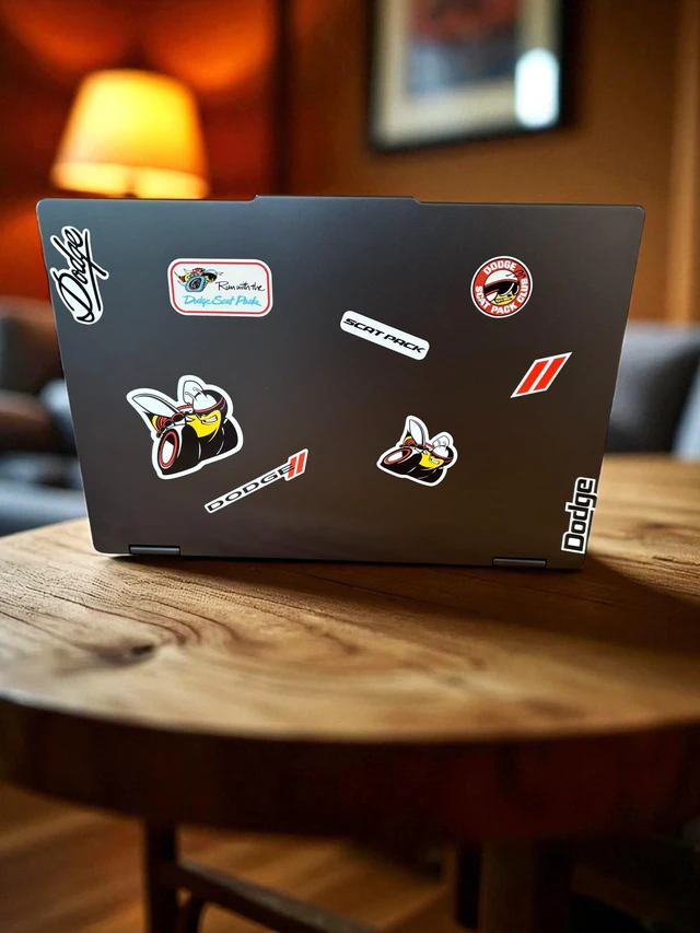 Alt view image 2 of 4 - Dodge Scat Pack 11-Decal Sticker Sheet Run with The Scat Pack, Angry Bee, Scat Pack Club & Dodge Decals 6"x8" Indoor/Outdoor Peel-Off Stickers