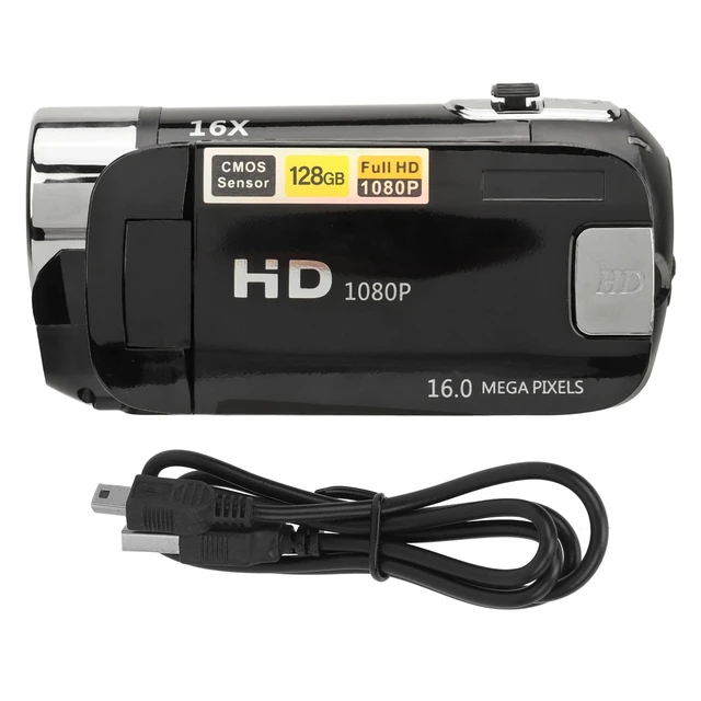 Alt view image 7 of 7 - 1080P Video Camera, 16MP Camcorder, 16X Digital Zoom, Vlogging Camera with Fill Light, 1/4 Inch Thread Hole, 2.4 Inch Rotatable Screen, USB Recorder (-2214230150511)