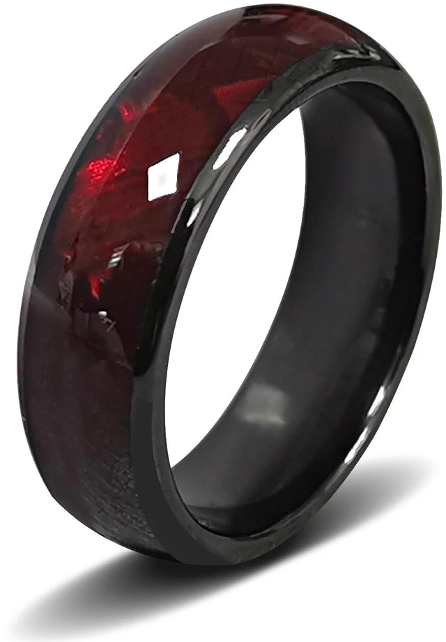 Main image of NFC Ntag216 Chip Ceramic Smart Ring Programmable 888 Bytes,Red US#7 Rewritable 888 Bytes NFC Ntag216 Chip Ceramic Smart Finger Ring Compatible with NFC Phone and Devices for Men or Women