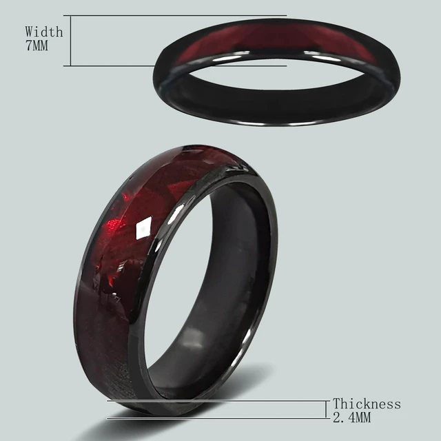 Alt view image 5 of 7 - NFC Ntag216 Chip Ceramic Smart Ring Programmable 888 Bytes,Red US#7 Rewritable 888 Bytes NFC Ntag216 Chip Ceramic Smart Finger Ring Compatible with NFC Phone and Devices for Men or Women
