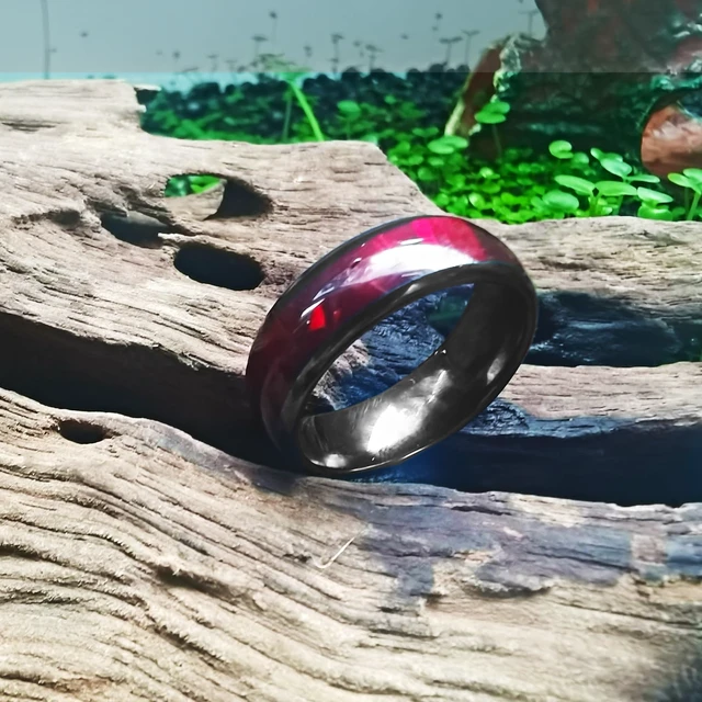 Alt view image 6 of 7 - NFC Ntag216 Chip Ceramic Smart Ring Programmable 888 Bytes,Red US#7 Rewritable 888 Bytes NFC Ntag216 Chip Ceramic Smart Finger Ring Compatible with NFC Phone and Devices for Men or Women
