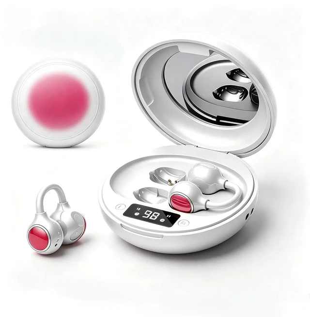 Main image of Clip-On Earbuds,Open-Ear Wireless Bluetooth 6.0 Headphones with Makeup Mirror, Secure Fit for Small Ears & Glasses Wearers, 30H Playtime,Call Noise Reduction,Wireless Bluetooth Sport Ear Buds