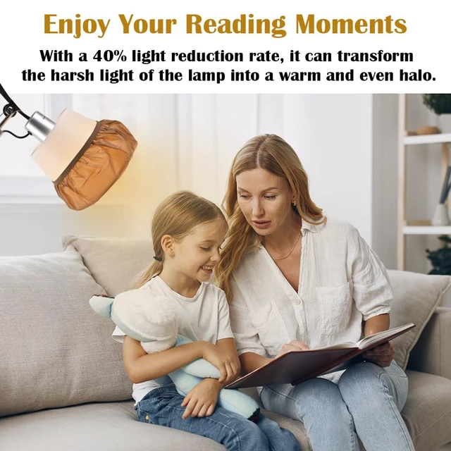 Alt view image 2 of 7 - LED Light Dimming Cover Diffuser Warm Light Diffusion Fabric Multiple Sizes for Desk Lamp, Pendant Light, Floor Lamp, Ceiling Light (Medium)