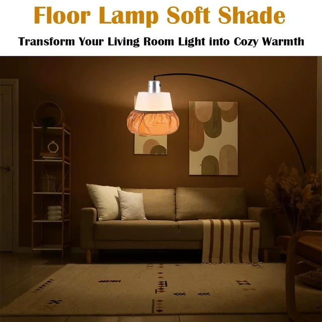 Alt view image 3 of 7 - LED Light Dimming Cover Diffuser Warm Light Diffusion Fabric Multiple Sizes for Desk Lamp, Pendant Light, Floor Lamp, Ceiling Light (Medium)