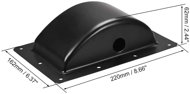 Alt view image 3 of 5 - Recessed Speaker Handle Grasp Holder Pocket Style Replacement Speaker Cabinet Box Handles Metal Black 2pcs