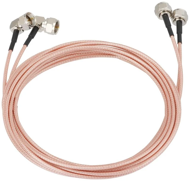 Alt view image 7 of 7 - TV Coax Cables 6ft Slim 75 Ohm RG179 F-Type Male Cables 2-Pack Right Angle Quad Shielded 90 Degree Coax Cable Cord for TV, HDTV, CATV, Satellite Receivers Antenna Cable Box