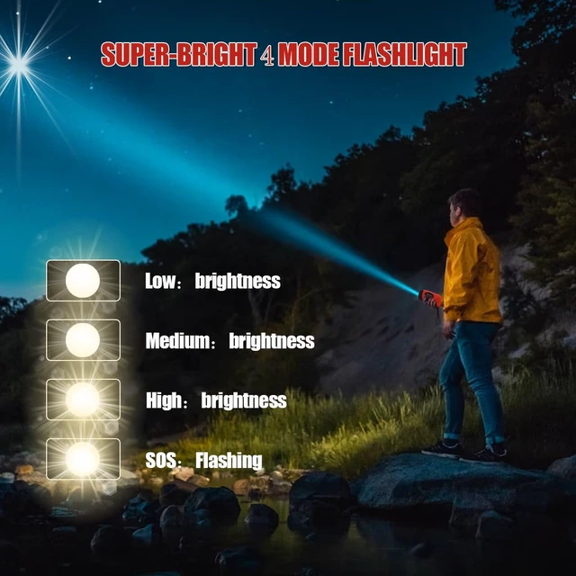 Alt view image 6 of 7 - 6000mAh Emergency Weather Radio, AM/FM,Hand Crank Solar,Charger,Light,SOS 22200mWh 1W 4-mode flashlight & earphone jack. Essential survival gear for camping & power outages