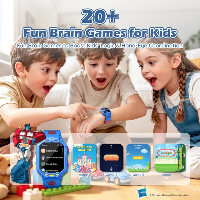 Alt view image 3 of 7 - Kids Smart Watch for Ages 4-12, Music, Games & Learning Cards Birthday Gift Toys for Boys, Audiobooks, Heart Rate & Sleep Monitor, Fitness Tracker, IP67 Waterproof