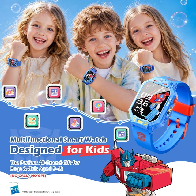 Alt view image 2 of 7 - Kids Smart Watch for Ages 4-12, Music, Games & Learning Cards Birthday Gift Toys for Boys, Audiobooks, Heart Rate & Sleep Monitor, Fitness Tracker, IP67 Waterproof