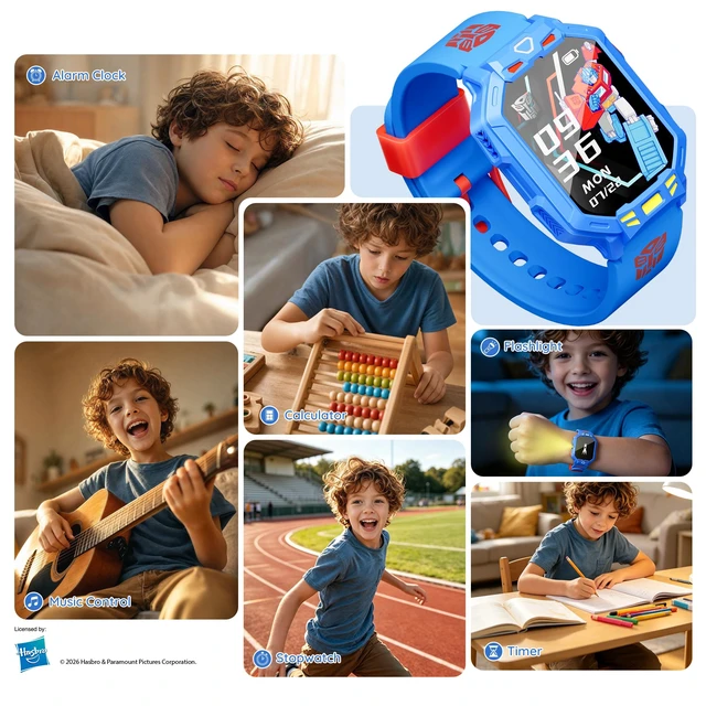 Alt view image 7 of 7 - Kids Smart Watch for Ages 4-12, Music, Games & Learning Cards Birthday Gift Toys for Boys, Audiobooks, Heart Rate & Sleep Monitor, Fitness Tracker, IP67 Waterproof