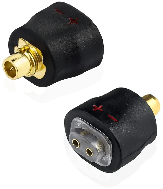 Main image of 0.75mm 2 Pin Cable to MMCX Male Adaptor Work for 0.75 2 Pin Cable Connected with SHURE SE215 SE315 SE425 SE535 SE535LTD SE846 for FiiO FH1 F9 F9PRO FH5 Audio MMCX Converter Black