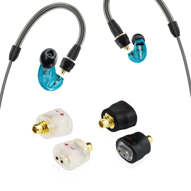 Alt view image 5 of 6 - 0.75mm 2 Pin Cable to MMCX Male Adaptor Work for 0.75 2 Pin Cable Connected with SHURE SE215 SE315 SE425 SE535 SE535LTD SE846 for FiiO FH1 F9 F9PRO FH5 Audio MMCX Converter Black