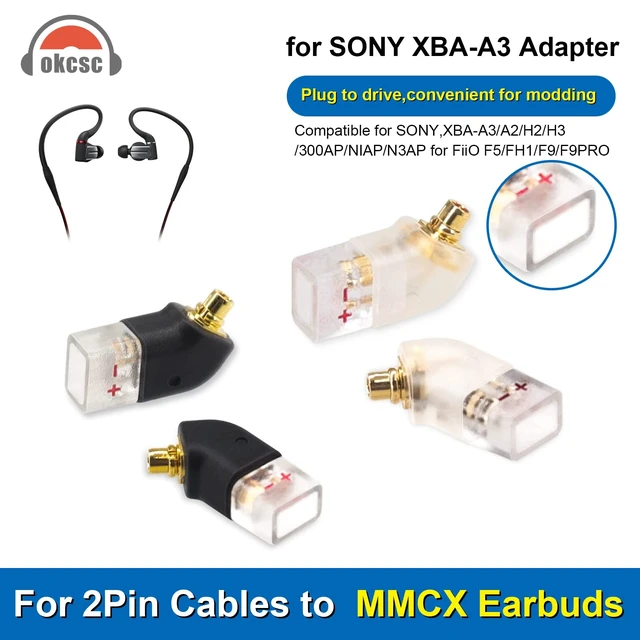 Alt view image 2 of 7 - 1 Pair 0.78mm 2Pin Female (Contact Cable) to MMCX Male (Contact Headphone) Integration of Injection molding,Original Sound Quality Converter Adapter Concave (Angled 2 Pin, Black)