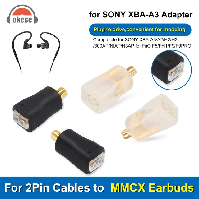 Alt view image 2 of 7 - 0.78 2 Pin Female to MMCX Male Earphone Side Work for 0.78mm 2 Pin Cable Connected with Shure 846 535 215 315 425 to DITA Project 71 to FiiO FH1F9 F9PRO Earphone Black