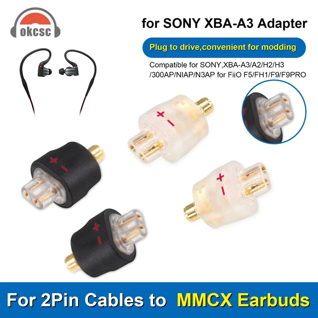 Alt view image 2 of 7 - 0.78/0.75 Dual Pin Cable to MMCX Male Adaptor Work for 0.78/0.75 2 Pin Cable Connected with Shure se215 se315 SE535 846 425 to DITA Project 71 to FiiO FH1F9 F9PRO to JVC HA-FX850 Black