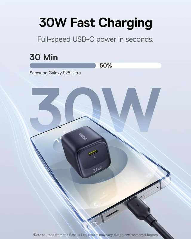 Alt view image 3 of 7 - 30W USB C Charger Block, 2 Pack Fast Charger Type C with USB-C Cable Compact Wall Charger for iPhone 17/16/15 Series, iPad, Galaxy S26/S25 Ultra and MacBook Air, Black