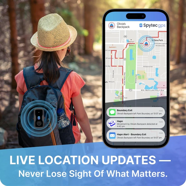 Alt view image 3 of 7 - Mini GPS Tracker for Kids & Seniors, 1-Month Service Included Geofence, speed & SOS alerts. SIM included, up to 34-day battery, 4G worldwide. For pets, assets & personal tracking