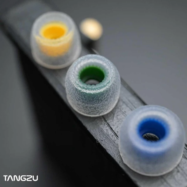 Alt view image 7 of 7 - Tang Sancai Wide Bore Eartips, Silicone in-Ear Monitor Ear Plugs for in-Ear Earphone, Replacement Earbuds Tips, IEM Eartips, Blue, L, 3 Pairs