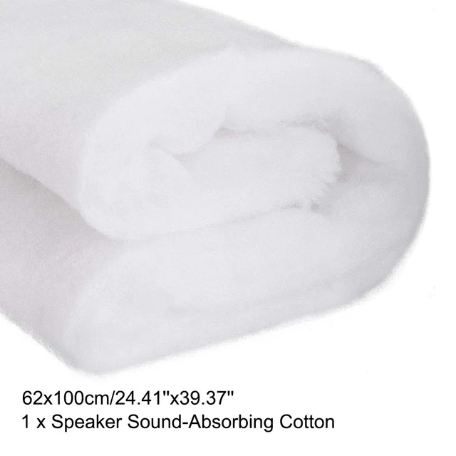 Alt view image 2 of 3 - Speaker Sound-Absorbing Cotton Polyester Fiber Interior Insulation DIY HiFi Replacement 62x100cm White