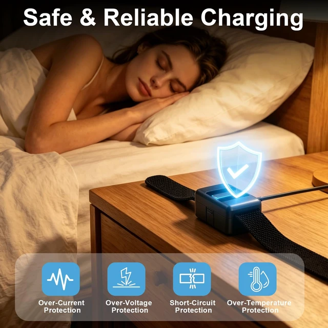 Alt view image 4 of 7 - 2 Pack Charger Compatible with Hume Band 1.0, Replacement Fast Charging Dock with USB Cable, Portable Design Compatible for Hume Health Band