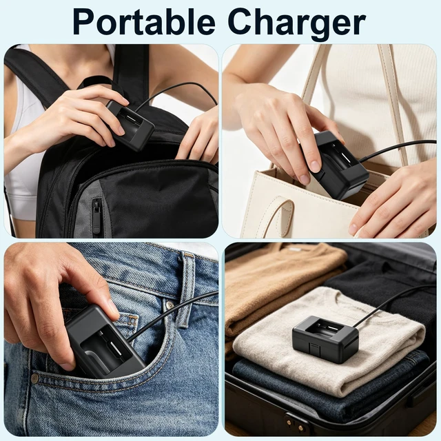 Alt view image 5 of 7 - 2 Pack Charger Compatible with Hume Band 1.0, Replacement Fast Charging Dock with USB Cable, Portable Design Compatible for Hume Health Band