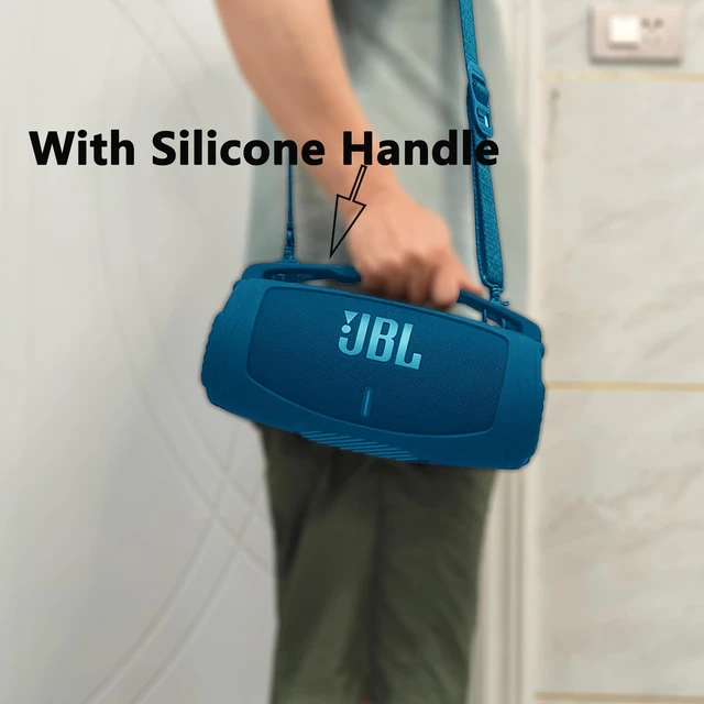 Alt view image 5 of 7 - Silicone Cover Case for JBL Xtreme 3 Portable Bluetooth Speaker Soft Skin Sleeve Protective Carrying Case for JBL Xtreme 3 with Handle, Shockproof and Anti-Scratch Cover (Blue)