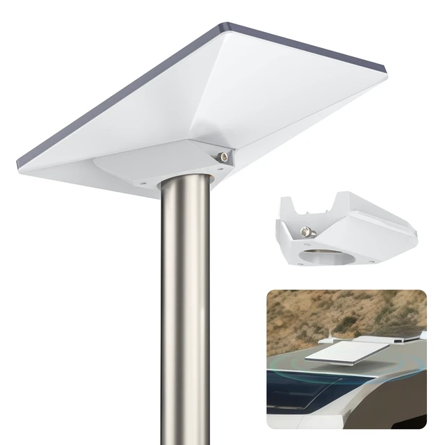 Main image of ® 2-in-1 Starlink Mini Pipe Adapter & Flat Mount, 2.12" Caliber Mount Fit for Starlink Mini & Mini X Dish, ABS 54mm Caliber Mount, Fits Pole (Diameter of 30~54mm) or Flat Surface Installation